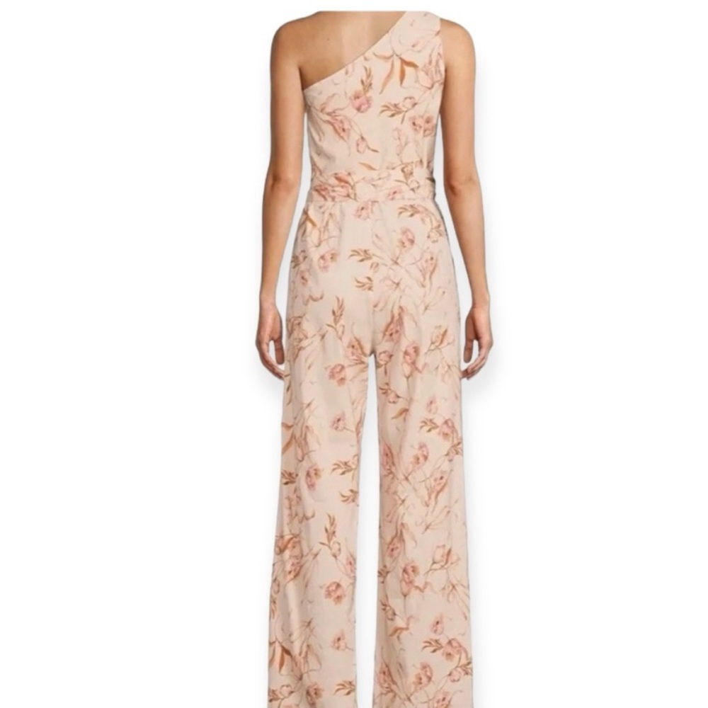 Antonio Melani Carlos One Shoulder Pink Tulip Jumpsuit Size 0 New View 2
